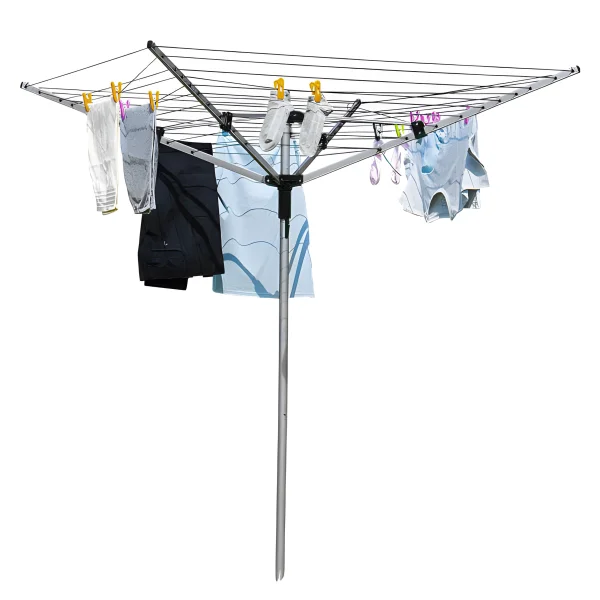 Suszarka ogrodowa na pranie 60 m powierzchni suszenia świder do montażu + pokrowiec gratis ModernHome