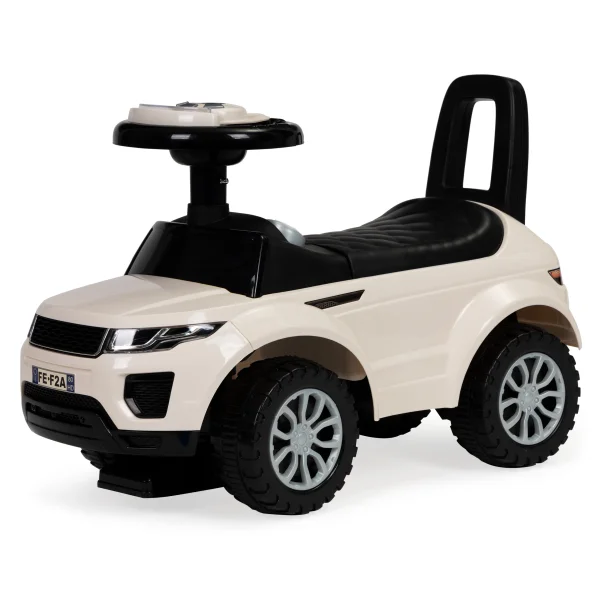 Jeździk dla dzieci autko odpychacz auto dźwięki biały