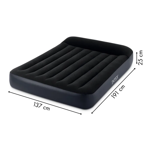 Materac dmuchany 191x137 cm dwuosobowy z pompką łóżko welur INTEX 64148N