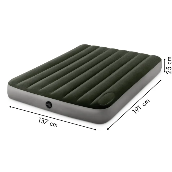 Duży materac dmuchany dwuosobowy 191x137 cm do spania z pompką INTEX 64762