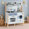 Kuchnia dla dzieci dźwięki LED piekarnik pralka akcesoria kuchenne ECOTOYS