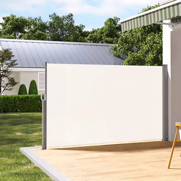 Składana markiza 300x180 cm boczna roleta parawan do ogrodu na taras beżowa MultiGarden