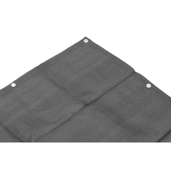 Osłona balkonowa z okuciami 150x500 cm siatka cieniująca + elementy instalacyjne szara MultiGarden