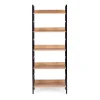 Reał loftowy wysoki 5 półek metal MDF ModernHome