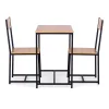 Zestaw komplet mebli stolik 2 krzesła metal MDF ModernHome