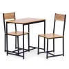 Zestaw komplet mebli stolik 2 krzesła metal MDF ModernHome