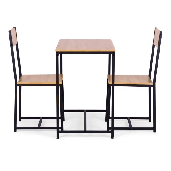 Zestaw komplet mebli stolik 2 krzesła metal MDF ModernHome