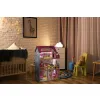 Drewniany domek dla lalek mebelki ECOTOYS