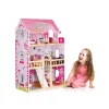 Drewniany domek dla lalek mebelki ECOTOYS