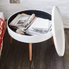Stolik kawowy okrągły ze schowkiem 60 cm ModernHome