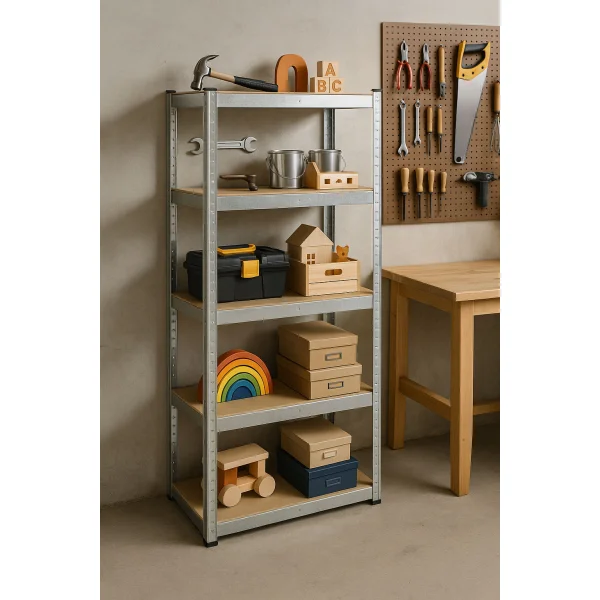 Regał magazynowy 180x90x30 cm stal galwanizowana 5 półek 875 kg ModernHome