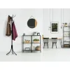 Wieszak stojący 16 haków na ubrania metal czarny ModernHome
