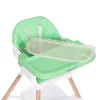 Fotelik krzesełko do karmienia dzieci 2w1 zielony ECOTOYS