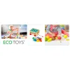 Drewniany wózek sorter z klockami - kostka edukacyjna dla dzieci ECOTOYS