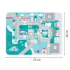 Drewniane klocki edukacyjne miasto z matą 115 szt ECOTOYS