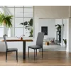 Komplet 4 krzeseł krzesło do jadalni i salonu szare ModernHome