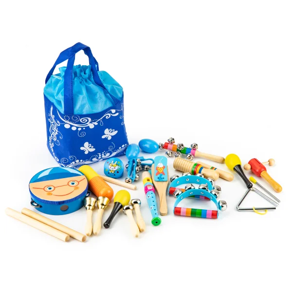 Zestaw muzyczny 16 instrumentów dla dzieci + torba ECOTOYS