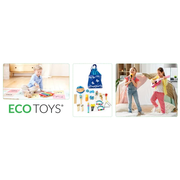 Zestaw muzyczny 16 instrumentów dla dzieci + torba ECOTOYS