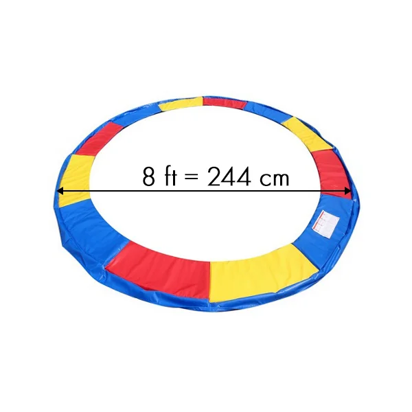 Osłona sprężyn do trampoliny 8 ft miękka mata zabezpieczająca kolorowa 244-250 cm