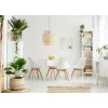 Zestaw 4 krzeseł krzesło  do salonu jadalni z poduszką Białe ModernHome