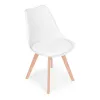 Zestaw 4 krzeseł krzesło  do salonu jadalni z poduszką Białe ModernHome