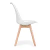 Zestaw 4 krzeseł krzesło  do salonu jadalni z poduszką Białe ModernHome