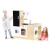 Drewniana kuchnia dla dzieci osobne segmenty XXL tablica + LED ECOTOYS