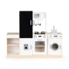 Drewniana kuchnia dla dzieci osobne segmenty XXL tablica + LED ECOTOYS