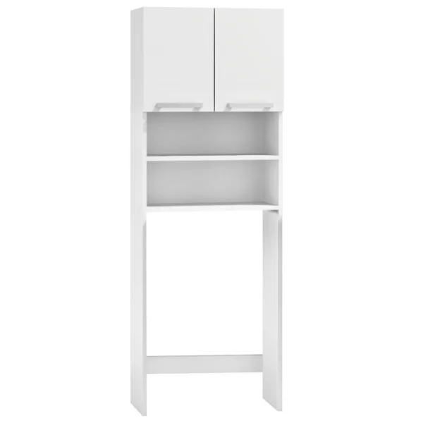 Szafka na pralkę łazienkowa biała szafka z półkami 183 cm ModernHome