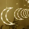 Lampki księżyce gwiazdki świąteczne światełka kurtyna 96LED