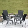 Zestaw komplet 2 krzeseł ogrodowych na taras balkon szare MultiGarden