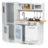 Drewniana kuchnia dla dzieci światło led + garnki ECOTOYS