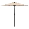 Duży parasol ogrodowy skośny łamany z korbą 6 żeber beżowy 270 cm MultiGarden
