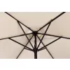 Duży parasol ogrodowy skośny łamany z korbą 6 żeber beżowy 270 cm MultiGarden