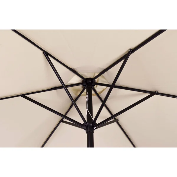 Duży parasol ogrodowy skośny łamany z korbą 6 żeber beżowy 270 cm MultiGarden