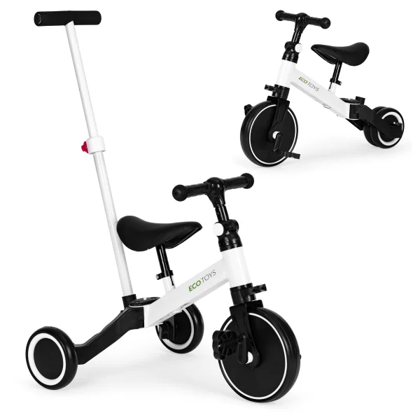 Rower trójkołowy biegowy 2w1 rączka do prowadzenia ECOTOYS