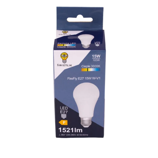 Żarówka LED A60 E27 15W Barwa Biała Ciepła