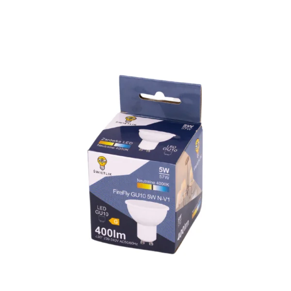 Żarówka LED GU10 5W Barwa Biała Neutralna