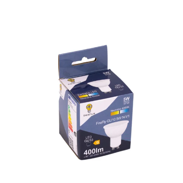 Żarówka LED GU10 5W Barwa Biała Neutralna