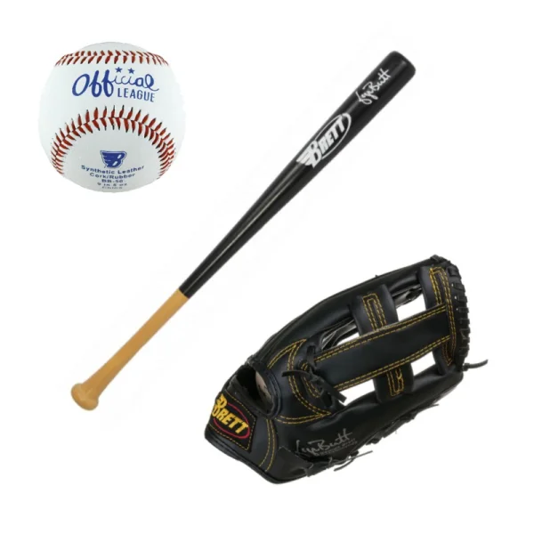 Zestaw baseballowy BRETT Senior Kij + Piłka + Rękawica