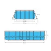 Basen Owalny Stalowy Super Rattan 427 x 275 x 100 cm