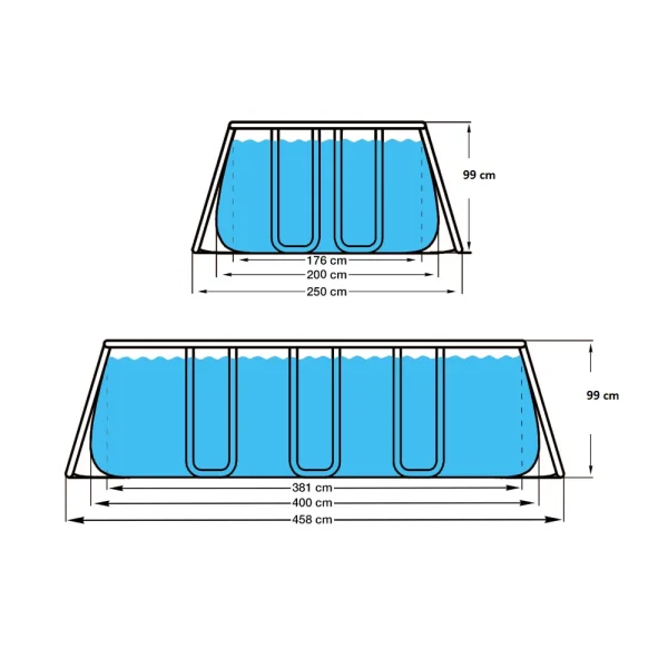 Basen AVENLI Steel Super 400 x 200 x 99 cm zestaw z filtracją