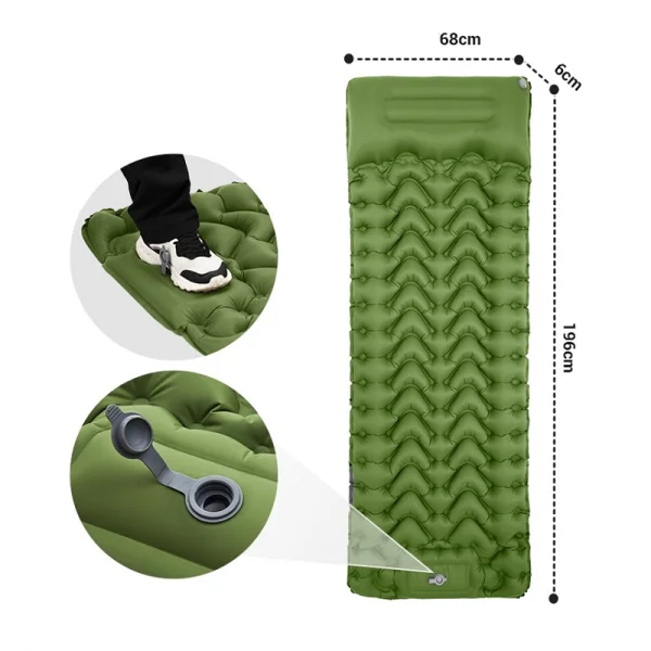 Materac samopompujący KING CAMP Deluxe 10 - zielony