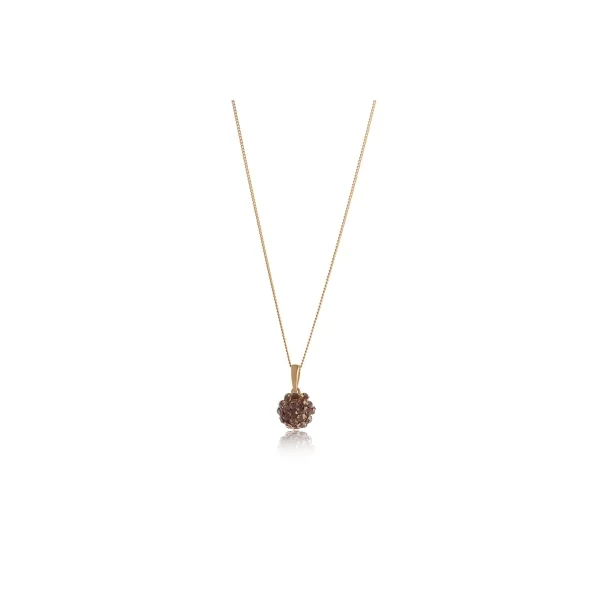 Naszyjnik z kryształkami Preciosa (C8126AU-SMOKED TOPAZ)