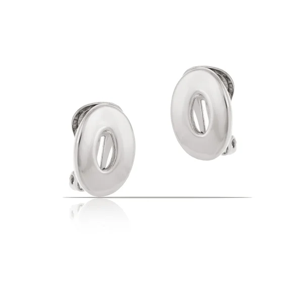 Owalne klipsy z kolekcji Classic (E7635AG)