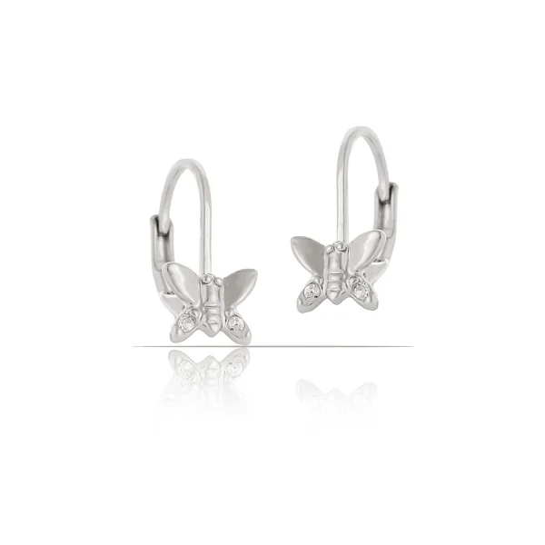 Kolczyki motylki z kryształkami z kolekcji Classic (P13276AG)