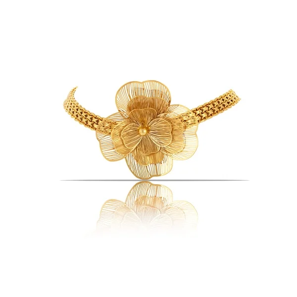 Choker bismark z kwiatem (C23/FSH/08AU)