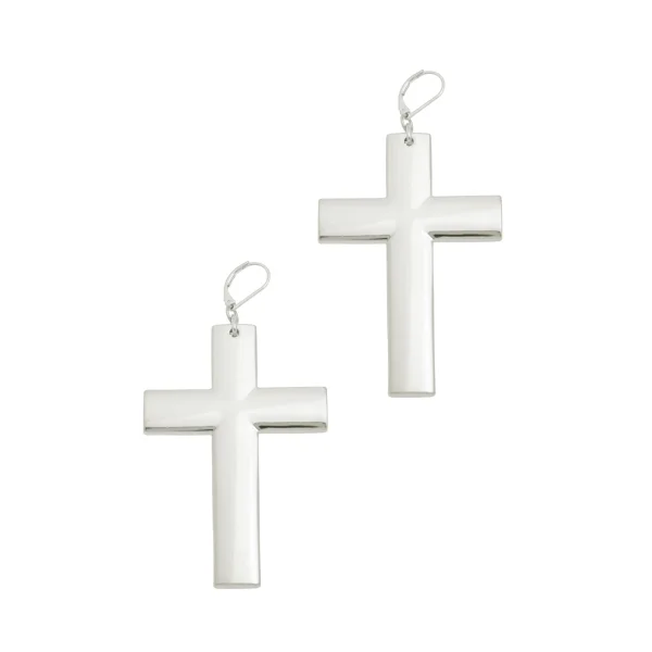 Kolczyki krzyże XXL z kolekcji Heavenly (P21/WIO/25AG)