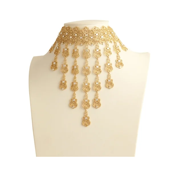 Pozłacany, ażurowy choker z kolekcji Wedding Dream (C22/VIP/65AU)