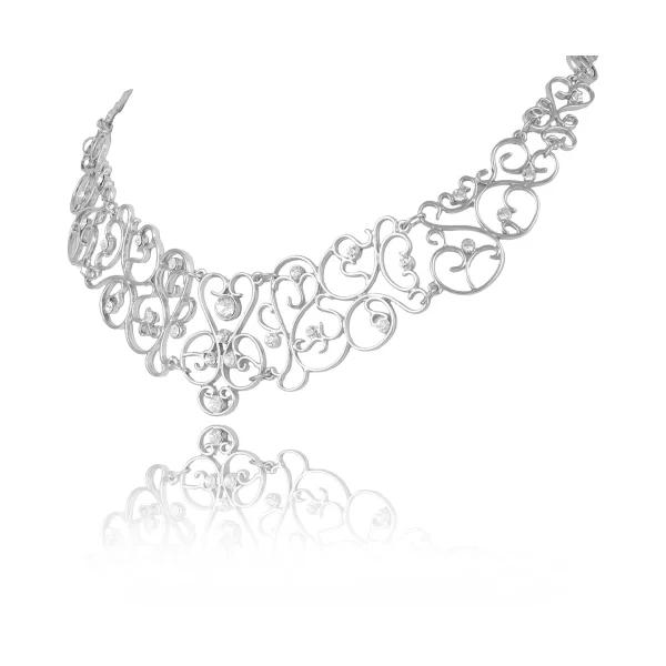 Kolia z kryształkami Preciosa z kolekcji Wedding Dream (C8144AG)